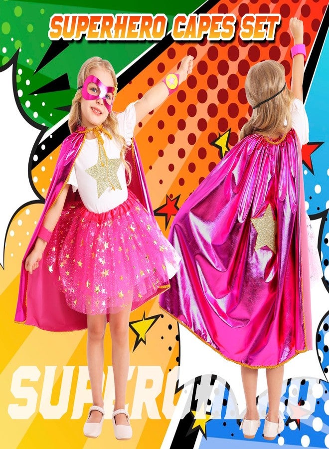 Mastom Superhero Capes Costume for Kids, Toddler Super Hero Capes Dress up, Halloween Cosplay for 3 4 5 6 7 8 Year Old Girls Gifts - Image 5
